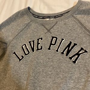 Victoria’s Secret love pink sweatshirt, gray size small